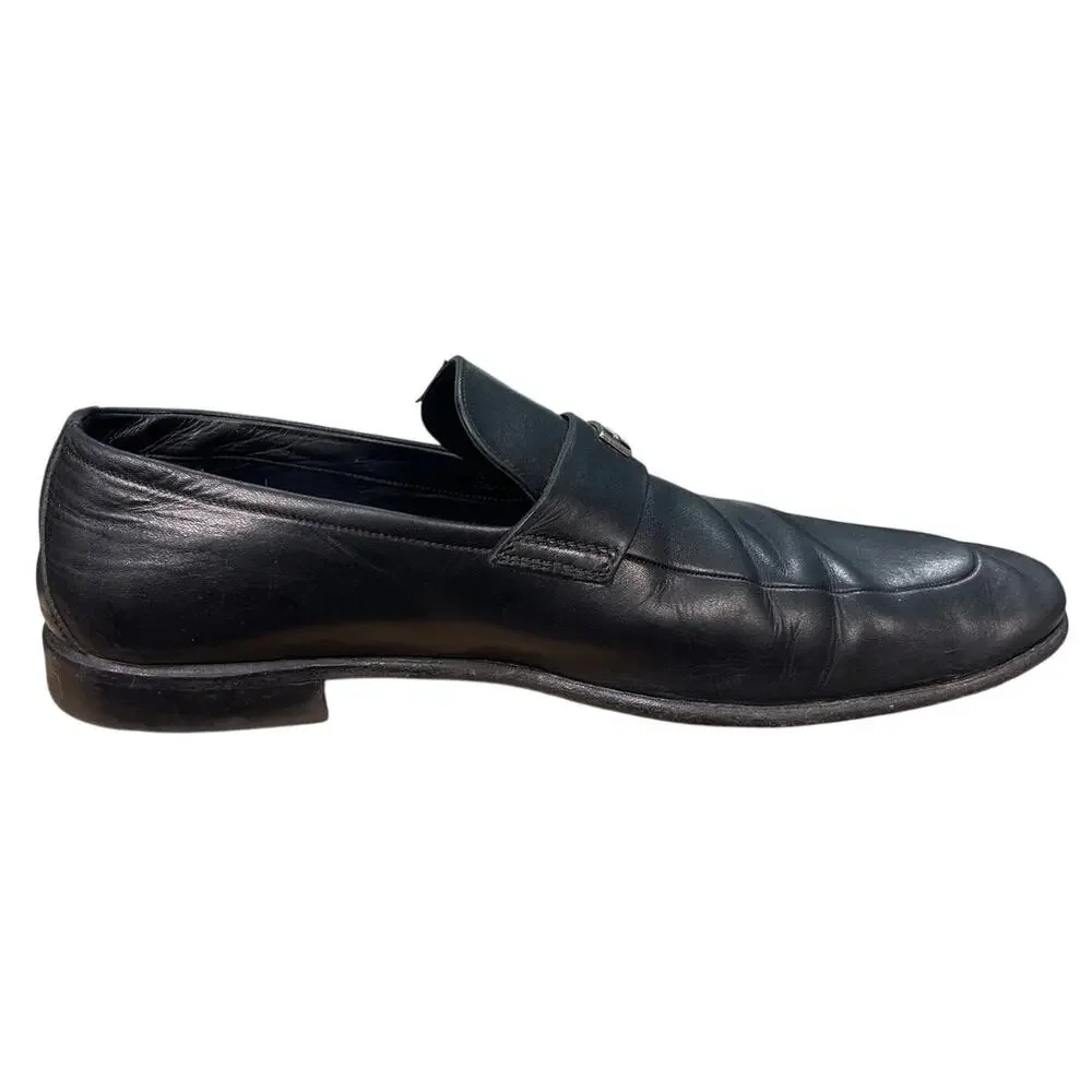 Vintage Gucci Men’s Florence Black Leather Slip On Loafers Size 8 D